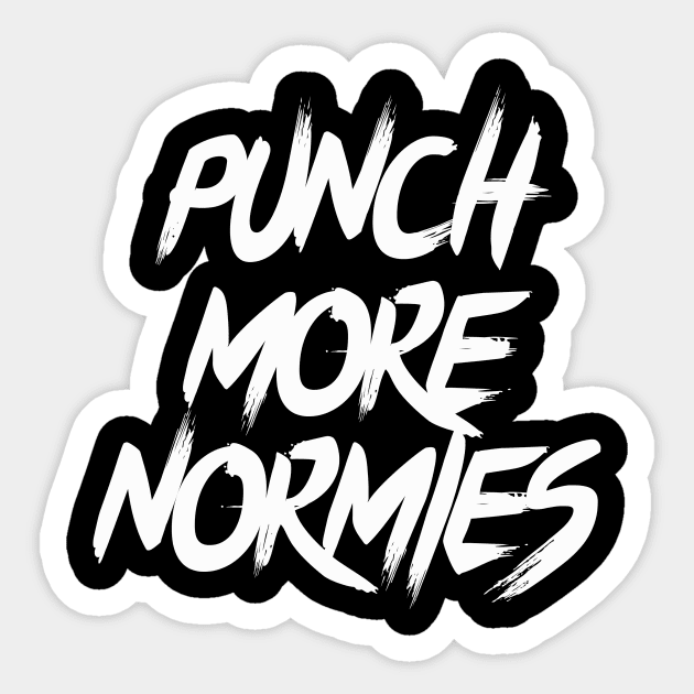 Punch More Normies Sticker by dumbshirts